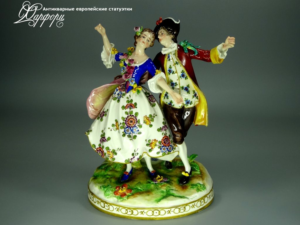 Купить фарфоровые статуэтки Volkstedt, Танцующая пара, Германия
